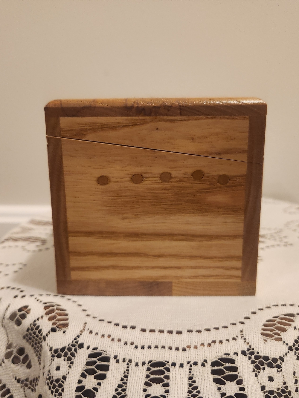 Natural Light Wood Recipe Card Box w/ Dividers Handcrafted At Maine State Prison - Picture 5 of 14